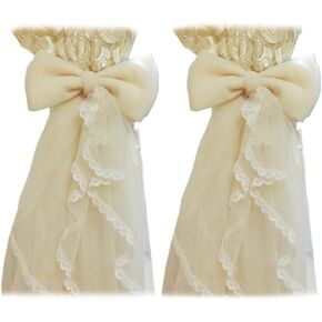 2 Pcs Lace Bow Curtain Tiebacks Fairy Fabric Curtain Tie Straps Elegant Lace Drapery Holdbacks Tie Rope for Home Office Hotel White in Saudi Arabia