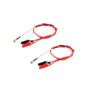 SMA Male to Double Alligator Clips Tester Cable-RG316 50cm RF Alligator Clips Electrical with Wires Crocodile Clip Thread 2PCS