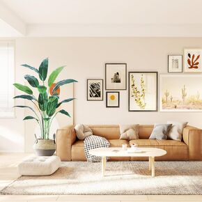 Artificial Bird of Paradise Plant 6FT(72in) Fake Palm Tree for Indoor Outdoor Modern Decor Faux Plants for Home Office Perfect Housewarming Gift with 17 Trunks Faux Leaves 2 Pack