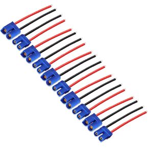 5 Pairs XT30 Pigtail,XT30 Male and Female Plug,XT30 Connector Adapter with 10cm 16AWG Silicone Wire for RC Lipo Battery FPV Racing Drone…