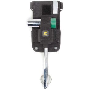 3M DBI-SALA Fall Protection For Tools,1500096,Scaffold Wrench Holster w/Rear Feed Retractor To Work Off A Belt,w/D-Rings For Heavier Tools and Pull Down Security Strap - HOL-SCAFFWRET , Black
