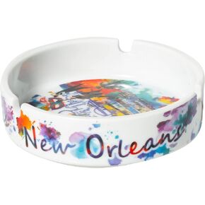 Artisan Owl New Orleans Watercolor Design Souvenir Ashtray