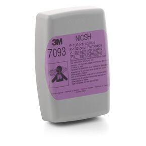 3M P100 Respirator Filter 7093B, 1 Pair, Helps Protect Against Oil and Non-Oil Based Particulates, Asbestos, Mold, Silica, Grinding, Sanding, Welding
