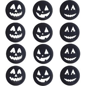 12 PCS Halloween Ping Pong Balls Beer Pong Balls Bulk Spooky Ghost Screen Decorations Halloween Cup Pong Game Accessories(1.3")