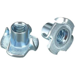 NGe M10 x 10mm T-Nuts, 4-Prong Tee Nut Fasteners, Pronged Tee Nut for Wooden Furniture and Climbing Hold, Pack of 50 in Kuwait