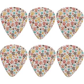 Dolyues Womens/Teens Girls Guitar Picks Black, 0.96mm Thickness Pack 6 Packs Kiss Red Lip Print Funny Plectrums for Acoustic Guitar, Electric Guitar Instrument Accessories for Women Girls