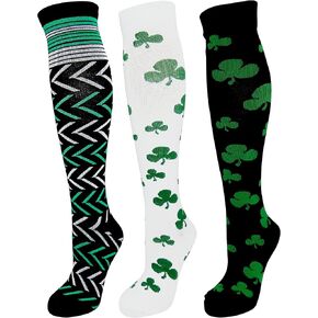 St. Patrick's Day Knee High Compression Socks Irish Designs for St. Patty's Day