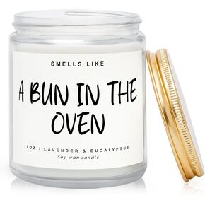Baby Pregnancy Announcements, Baby Shower Gifts Ideas - A Bun in The Oven Candles, Pregnancy Reveal to Parents, Best Pregnancy Announcement Gift for Grandparents, Uncle, Aunt