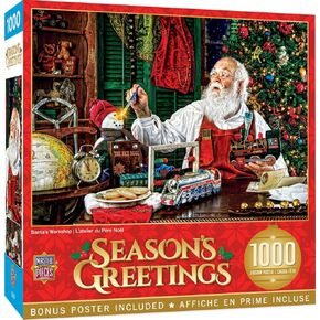 MasterPieces 1000 Piece Holiday Jigsaw Puzzle - Christmas Eve Fly By - 19.25"x26.75"