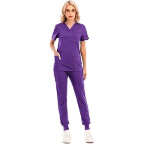 HARGLESMAN Scrubs Medical Uniform Women Scrubs Sets