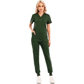 HARGLESMAN Scrubs Medical Uniform Women Scrubs Sets