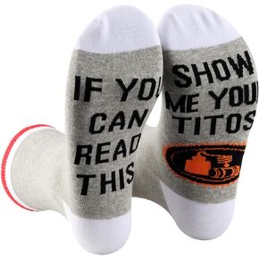 2 Pairs Funny T Vodka socks If You Can Read This Show Me Your T Socks For Handmade T Vodka