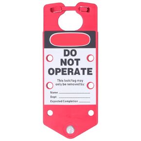 Lock Out Tag Out Hasp, Aluminum Alloy Porous Safety Lockout Hasp, with Tag, Portable Lockout Tagout Hasp, Loto Hasp for Padlocks