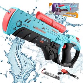 ROHSCE Electric Water Gun, Most Powerful Automatic Water Gun, Long Range Classic Big Electronic Watergun, Summer Outdoor Beach and Pool Party Toy, Electric Squirt Gun Water Blaster Toy for Kids Adults