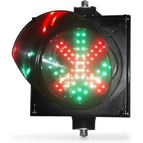 BBMi 200mm(8inch) Red Cross Green Arrow 2 in 1 LED Traffic Light, IP65 Waterproof Traffic Indicator Lamp(85-265V AC).