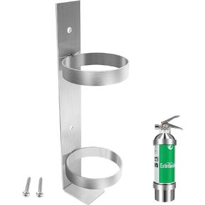 Fire Extinguisher Mounting Bracket,Stainless Steel Heavy Duty,Wall Mount Bracket for 2.5 lb Fire Extinguishers,with Screws (Quick Release White)