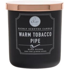 DW Home Medium Warm Tobacco Pipe Candle in Glass Jar with Copper Lid- 9.21 Oz.