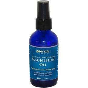 Magnesium Oil Topical Spray with Biodynamic Lavender and Rosemary Hydrosols (4 Oz)