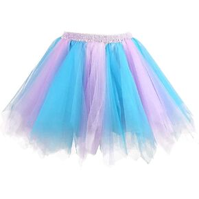 Honeystore Women's Vintage 1950s Short Tulle Petticoat Ballet Bubble Tutu Skirt