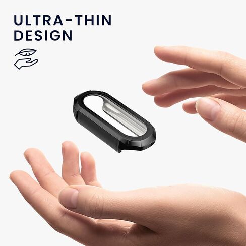 kwmobile Cover Comaptible with Xiaomi Mi Band 8 Covers - 2X Tempered Glass with Plastic Frame - Transparent in Saudi Arabia