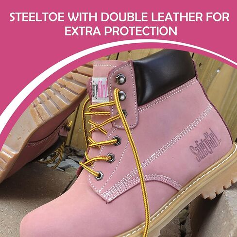 Women’s Work Boots | Waterproof Leather Work Boots for Women | Oil & Slip-Resistant Soft Toe Boots for Women | Premium Nubuck Leather | Lightweight and Comfortable | Black Leather - 6M in Saudi Arabia