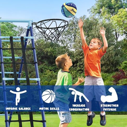 JYGOPLA 2 Seat Swing Set for Backyard, Heavy Duty Metal A-Frame Swing Holds 440 lbs,1 Adjustable Platform Swing Seat, and 1 u-Shape Seat Swing, Outdoor Playground Suitable for Kids Aged 3-8 Years in Kuwait