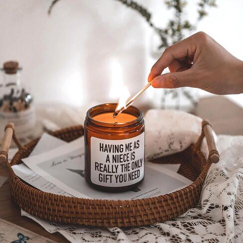 Cool Aunt Candle Gifts from Niece Nephew, Birthday Candle Gift for Aunt, Cool Aunt Scented Candle, Natural Soy Wax, 7oz Cool Aunt Birthday Gifts from Niece Nephew Funny Idea Gift for Aunts in Kuwait