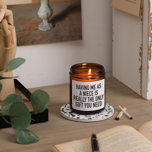 Cool Aunt Candle Gifts from Niece Nephew, Birthday Candle Gift for Aunt, Cool Aunt Scented Candle, Natural Soy Wax, 7oz Cool Aunt Birthday Gifts from Niece Nephew Funny Idea Gift for Aunts in Kuwait
