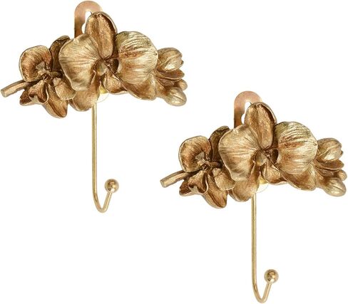 MOROBOR 1Pcs Floral Embossed Hook Household Towel Hanger, Wall Mounted Towel Hanger, 3D Flower Wall Decor Flower Wall Hanger, Single Prong Hook in Kuwait