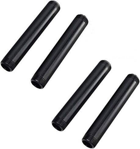 4 Pack DN20 (3/4-inch) Equal Couplings, 2-Way Pipe Fitting Malleable DN20 Iron Female Tube Connector for DIY Steampunk Vintage Style Furniture in Kuwait