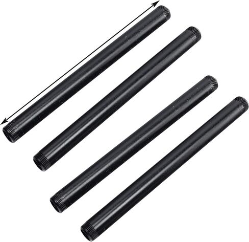 4 Pack DN20 (3/4-inch) Equal Couplings, 2-Way Pipe Fitting Malleable DN20 Iron Female Tube Connector for DIY Steampunk Vintage Style Furniture in Kuwait