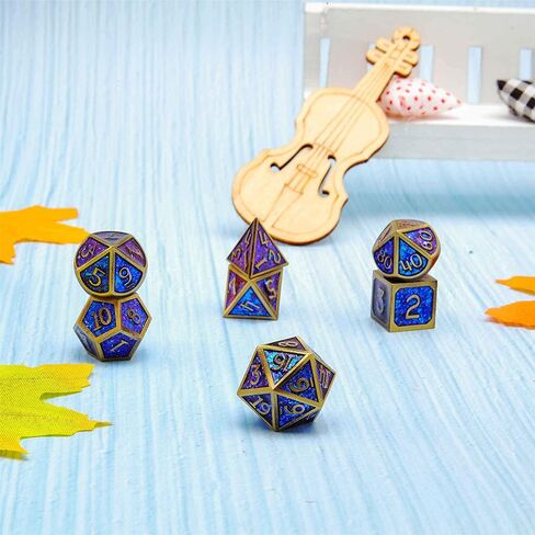 DND دور لعب الزنزانات والتنينات مجموعة النرد المعدنية باثفايندر آر بي جي ألعاب DND النرد in Kuwait