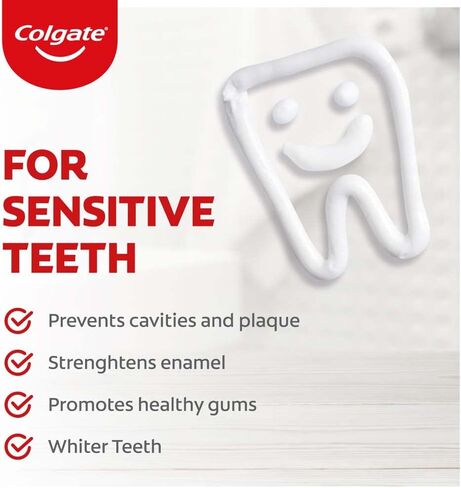 Colgate Sensitive Everyday Protection Toothpaste, Combo Pack of 160g (80g X 2), Specifically Developed for Sensitive Teeth & Healthy Gums, Colgate Toothpaste for Prevention of Cavities & Plaque in Saudi Arabia