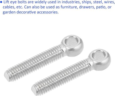 4 قطع من مسامير رفع الكتف الآلية - مسامير رفع من الفولاذ المقاوم للصدأ لسياج الثريا تنطبق على ديكور الحديقة (M5mmx25mm) in Kuwait