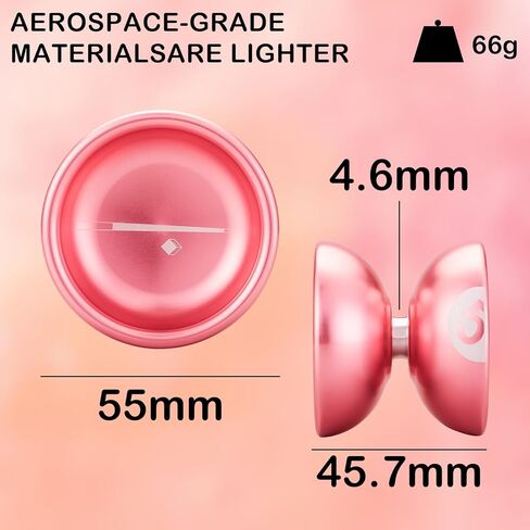 واتيوبو يويو احترافي غير مستجيب للبالغين من المعدن سريع الاستجابة للاطفال والمبتدئين، مصنوع من خليط معدني من الالومنيوم على شكل تنس الطاولة V8 خدعة مع خيط يويو in Kuwait