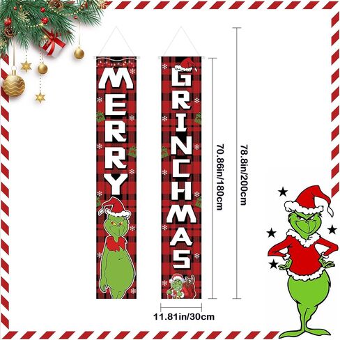 NEWISH Christmas Decorations, Indoor/Outdoor Christmas Decorations, Merry Christmas Decor, Christmas Banners for Party Front Porch Fireplace Wall in Saudi Arabia