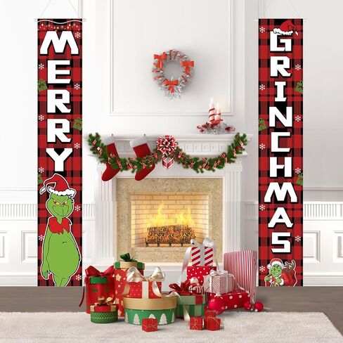 NEWISH Christmas Decorations, Indoor/Outdoor Christmas Decorations, Merry Christmas Decor, Christmas Banners for Party Front Porch Fireplace Wall in Saudi Arabia