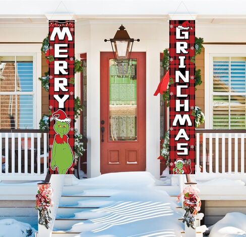 NEWISH Christmas Decorations, Indoor/Outdoor Christmas Decorations, Merry Christmas Decor, Christmas Banners for Party Front Porch Fireplace Wall in Saudi Arabia