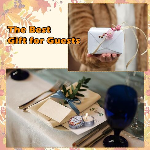 MTLEE 50 Pcs Wedding Candles Gift Wedding Favors for Guests 1 Oz Lavender Scented Soy Wax Candle Aromatherapy Candle Favors for Bridal Shower Rustic Wedding Party Guests (Orange Color,Fall in Love) in Saudi Arabia