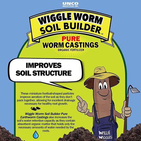 100% Pure Organic Worm Castings Fertilizer, 30-Pounds - Improves Soil Fertility and Aeration for Houseplants, Vegetables, Gardens, and More – OMRI-Listed and Mineral-Dense in Kuwait