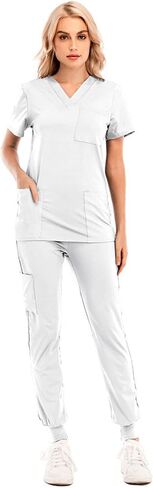 HARGLESMAN Scrubs Medical Uniform Women Scrubs Sets in Saudi Arabia