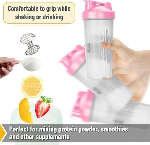Mr. Pen- Shaker Bottles for Protein Mixes with Twist Cap, 28 oz, Pink Protein Shaker Bottle with Wire Whisk Ball, Mixer Bottle, Protein Shake Bottles, Protein Bottle, Protein Shake Bottle in Saudi Arabia