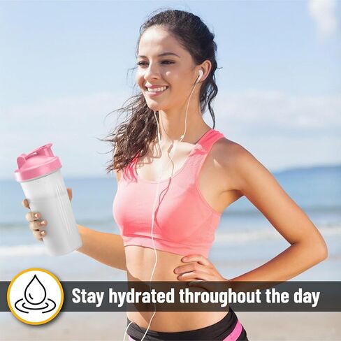 Mr. Pen- Shaker Bottles for Protein Mixes with Twist Cap, 28 oz, Pink Protein Shaker Bottle with Wire Whisk Ball, Mixer Bottle, Protein Shake Bottles, Protein Bottle, Protein Shake Bottle in Saudi Arabia