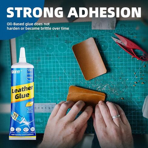 Leather Glue - 30g Leather Glue Adhesive, Clear Super Glue for Bonding Between Leather and Leather, Leather and Others Materials, Suitable for All Kinds of Leather, PU Leather,Permanent, Washable in Kuwait