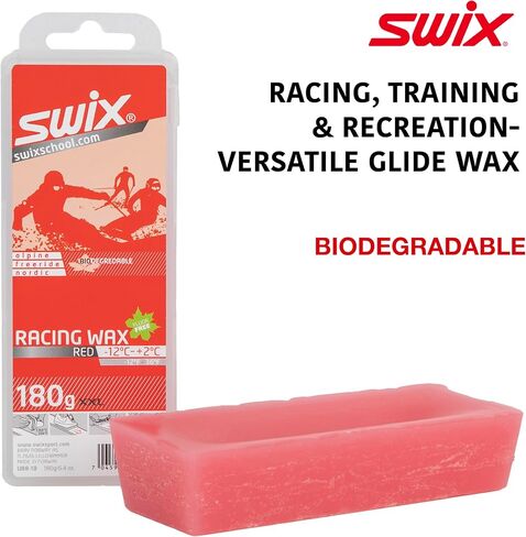 سويكس T75W عرض 120 × 35 سم | طاولة شمع مدمجة خفيفة الوزن، ملحقات ضبط ارتفاع ساق واحدة للتزلج والتزحلق على الجليد، باللون الأحمر in Saudi Arabia