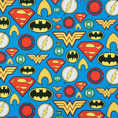 Hallmark Justice League Wrapping Paper Bundle with Cut Lines on Reverse (3 Rolls - 60 sq. ft. ttl) Wonder Woman, Batman, Superman, Flash, Green Lantern in Saudi Arabia