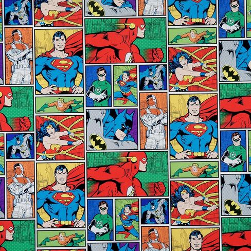 Hallmark Justice League Wrapping Paper Bundle with Cut Lines on Reverse (3 Rolls - 60 sq. ft. ttl) Wonder Woman, Batman, Superman, Flash, Green Lantern in Saudi Arabia