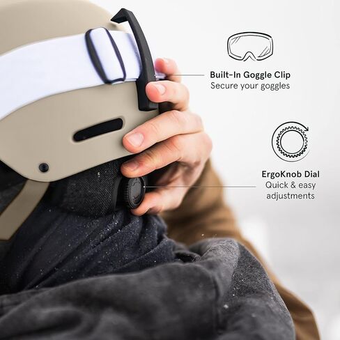 خوذة تزلج ريتروسبيك كومستوك - خوذة على الجليد للبالغين والشباب - خوذة ثلج قابلة للتعديل مع غطاء واقي وفتحات تهوية للرجال والنساء والفتيان والفتيات in Kuwait