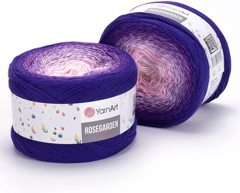 غزل الفن YarnArt RoseGarden 100% قطن سوبر فينو كيك غزل 1 Skein / كرة 250 جرام (8.8 أونصة) 1093 ياردة (317) in Kuwait