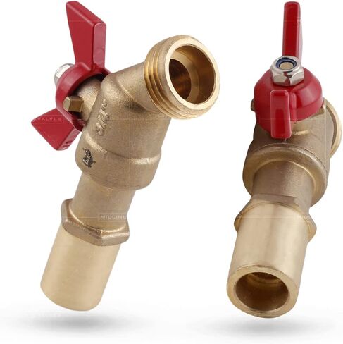 Midline Valve Extended Street Hose Bib Boiler Drain, 3/4’’ SWT/Press, Brass (5 Pack) in Saudi Arabia